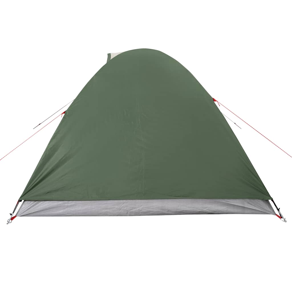 Camping tent, green, three-person, dome-shaped