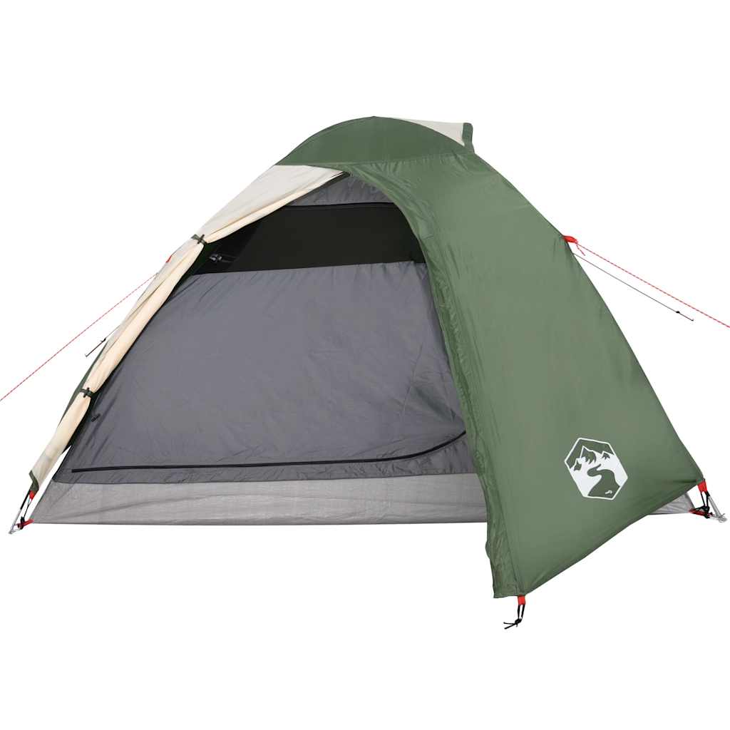 Camping tent, green, four-person, dome