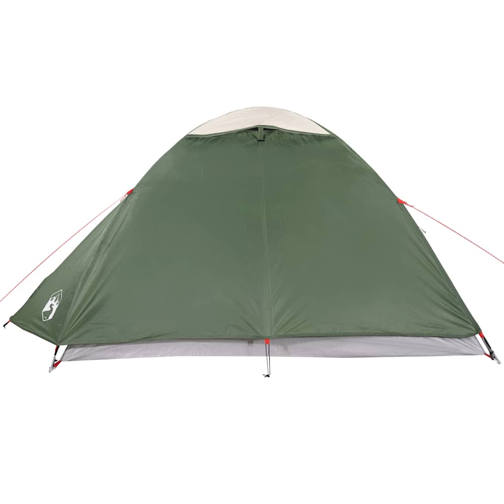 Camping tent, green, four-person, dome