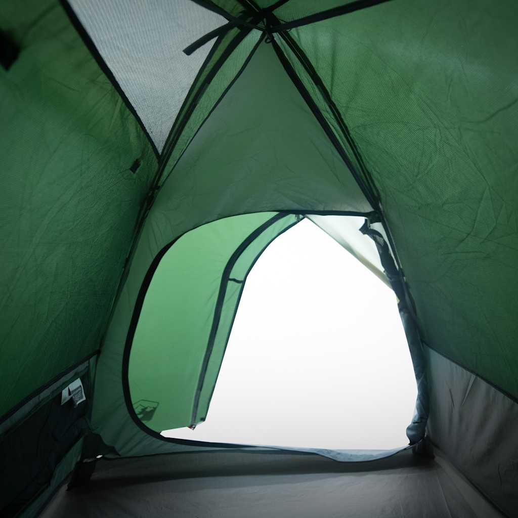Camping tent, green, four-person, dome