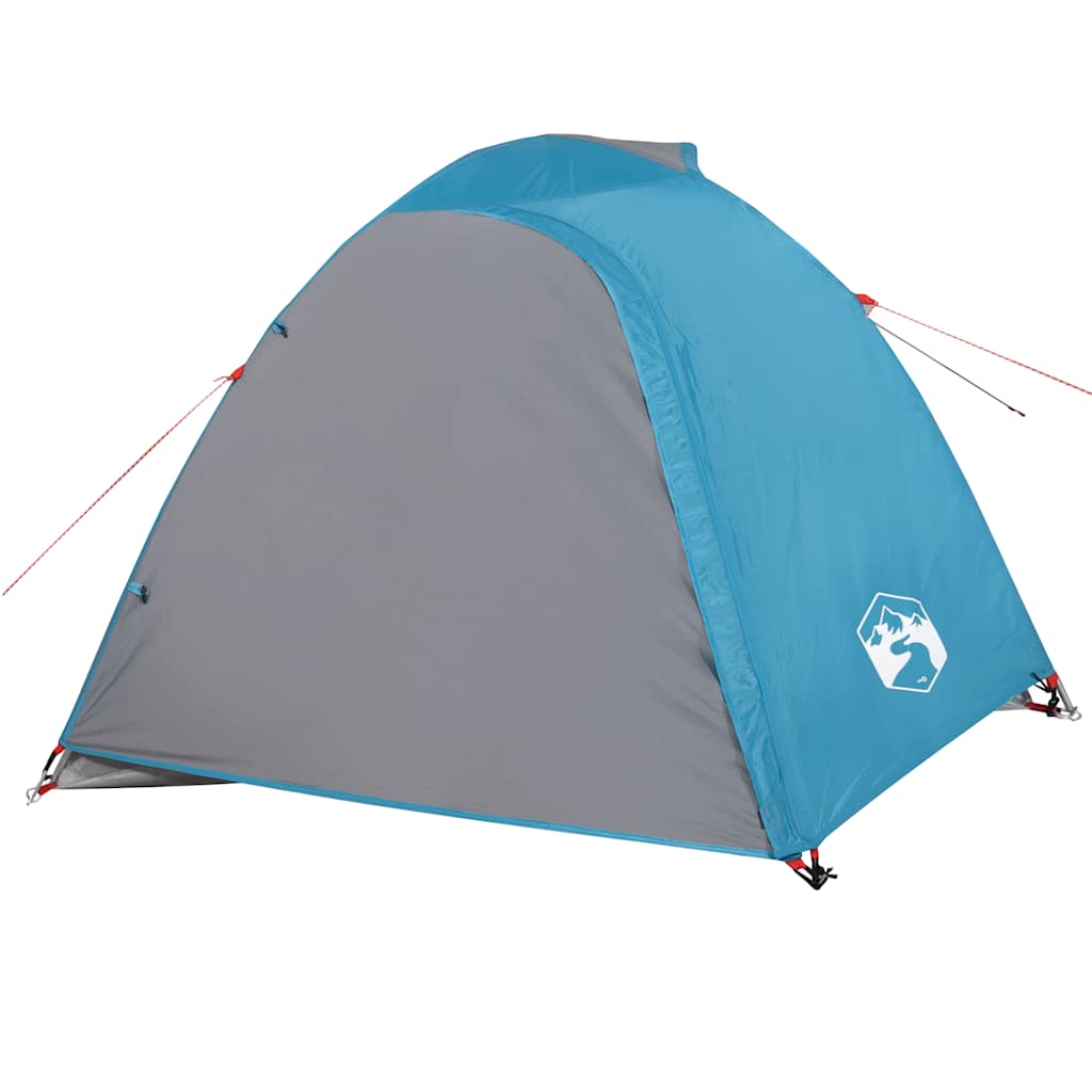 Camping tent, blue, four-person, dome-shaped