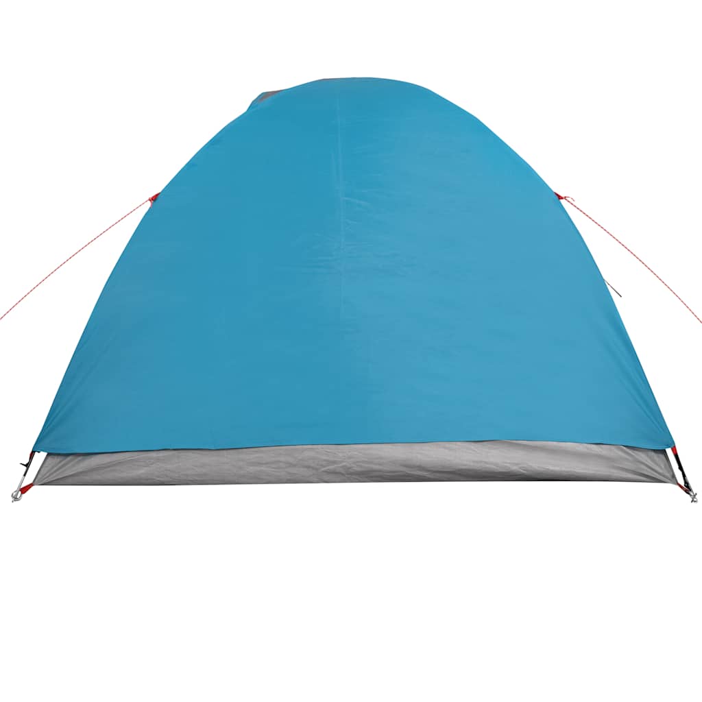 Camping tent, blue, four-person, dome-shaped