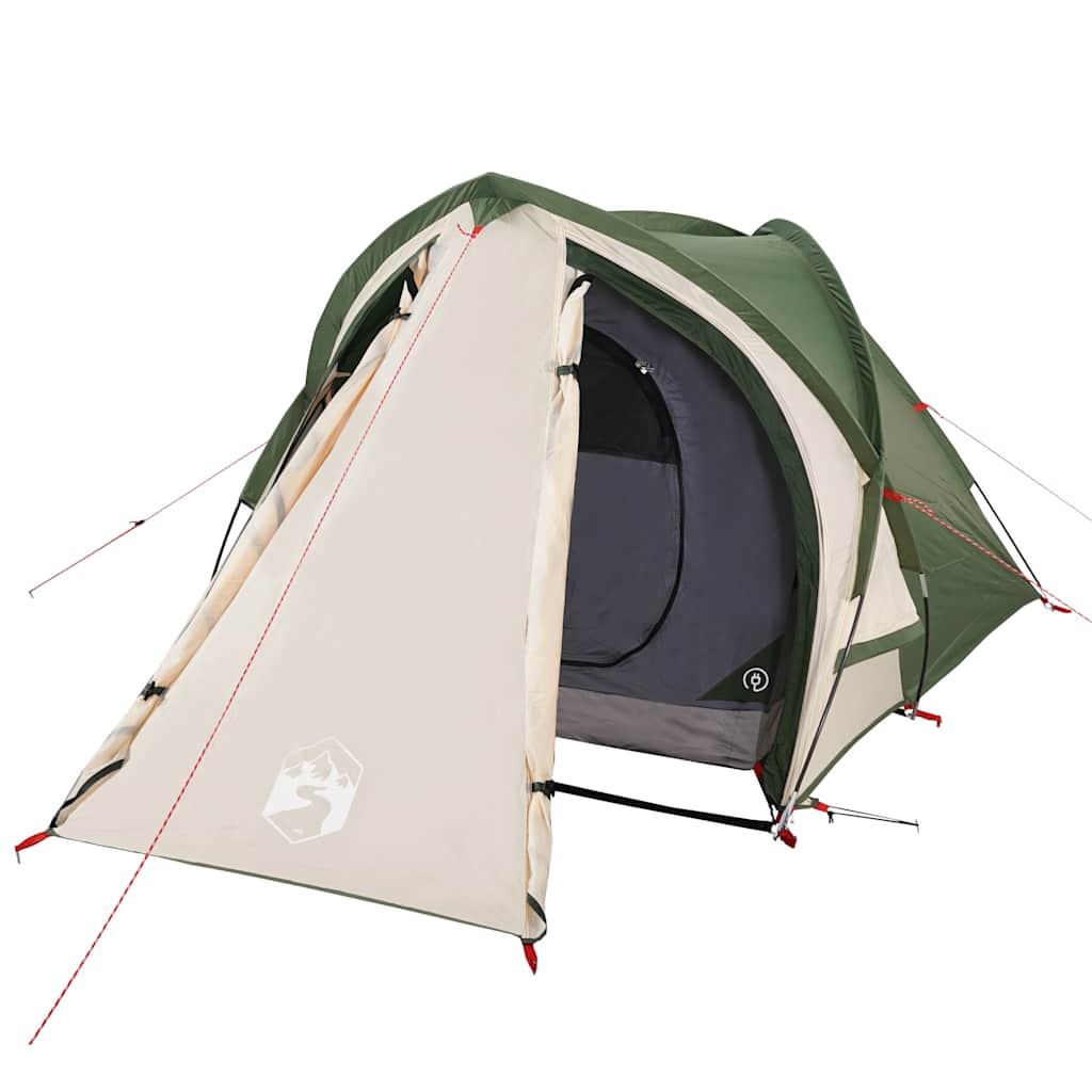 Camping tent, green, two-person, dome-shaped