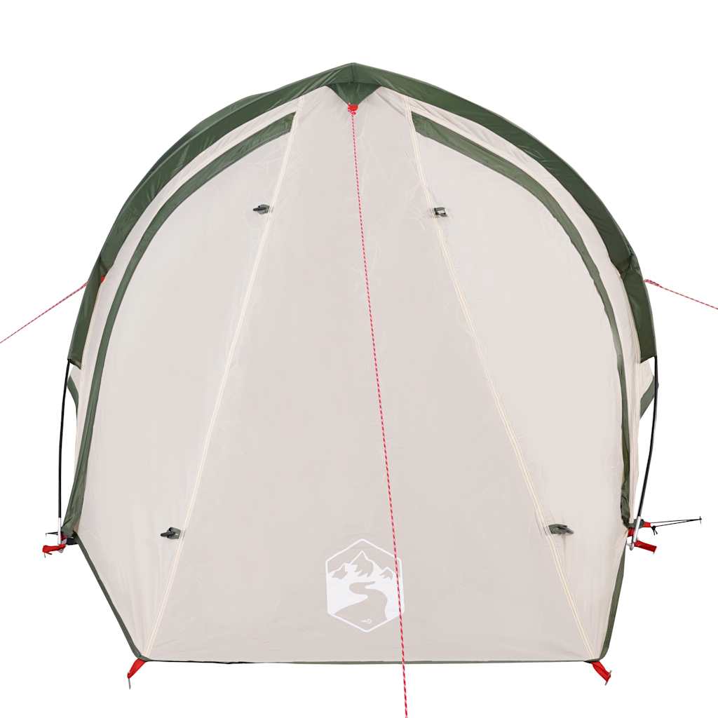 Camping tent, green, two-person, dome-shaped