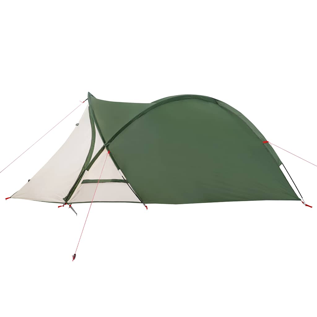 Camping tent, green, two-person, dome-shaped