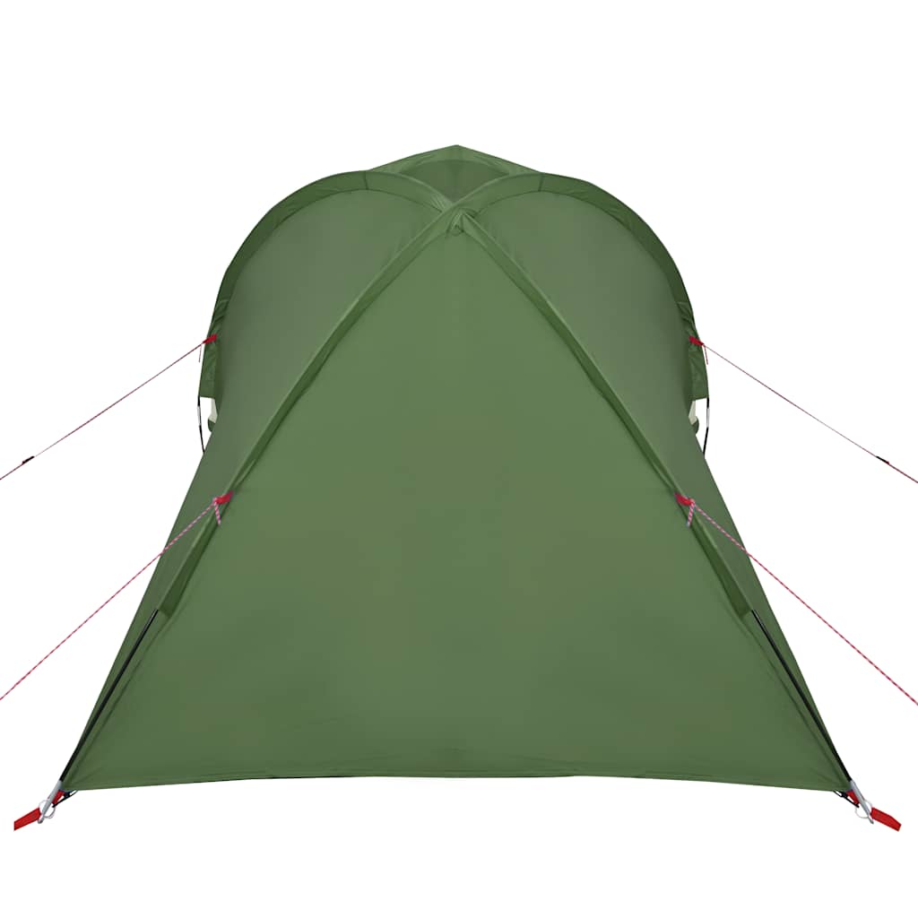 Camping tent, green, two-person, dome-shaped