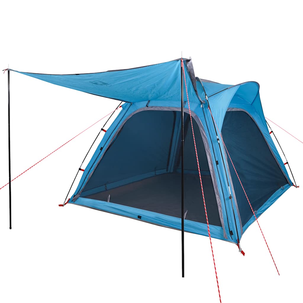 Camping tent, blue, four-person, waterproof