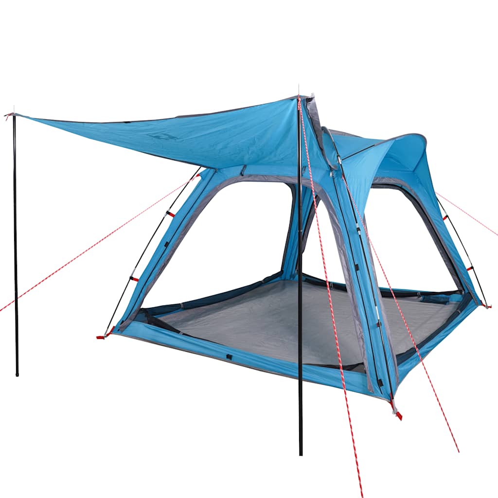 Camping tent, blue, four-person, waterproof
