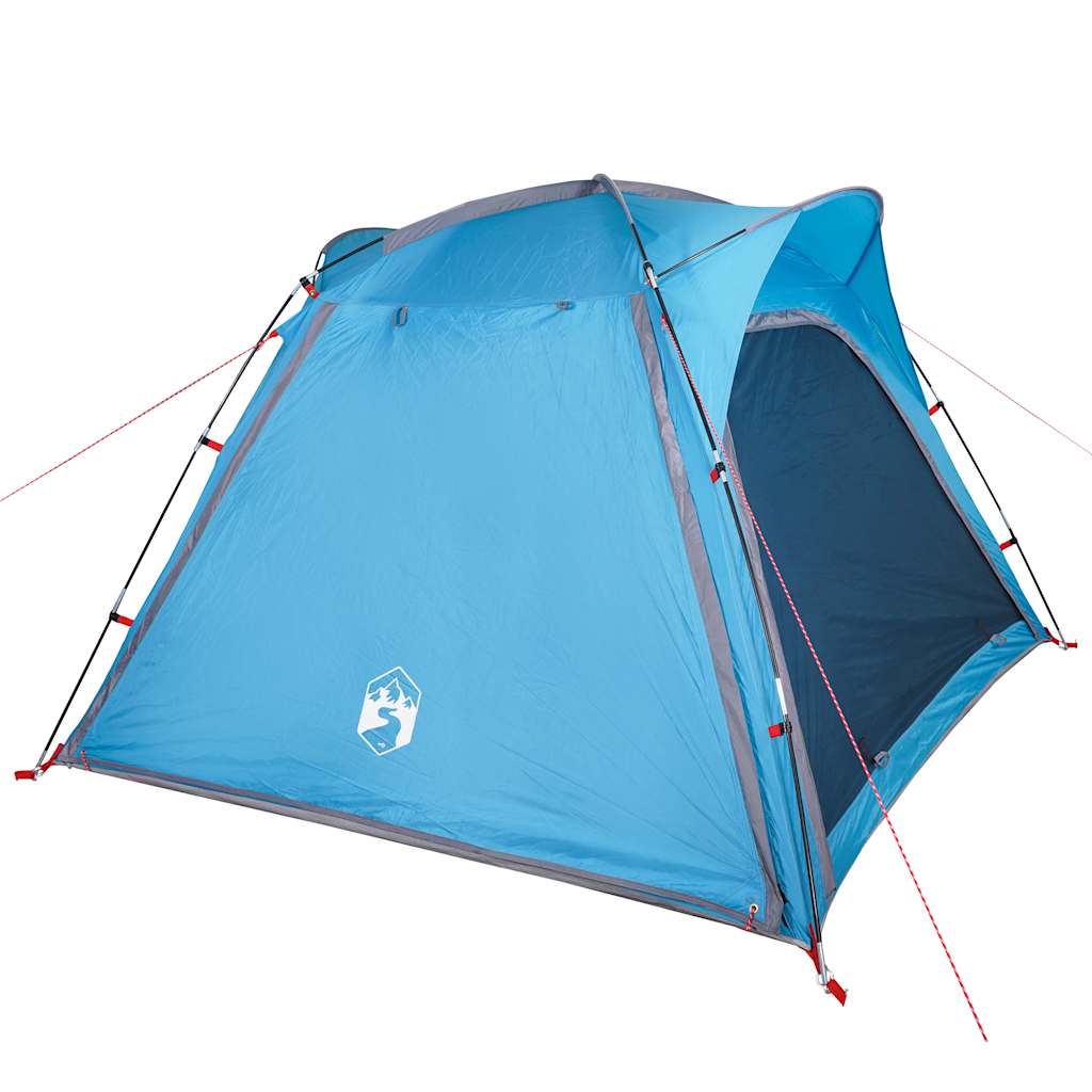 Camping tent, blue, four-person, waterproof