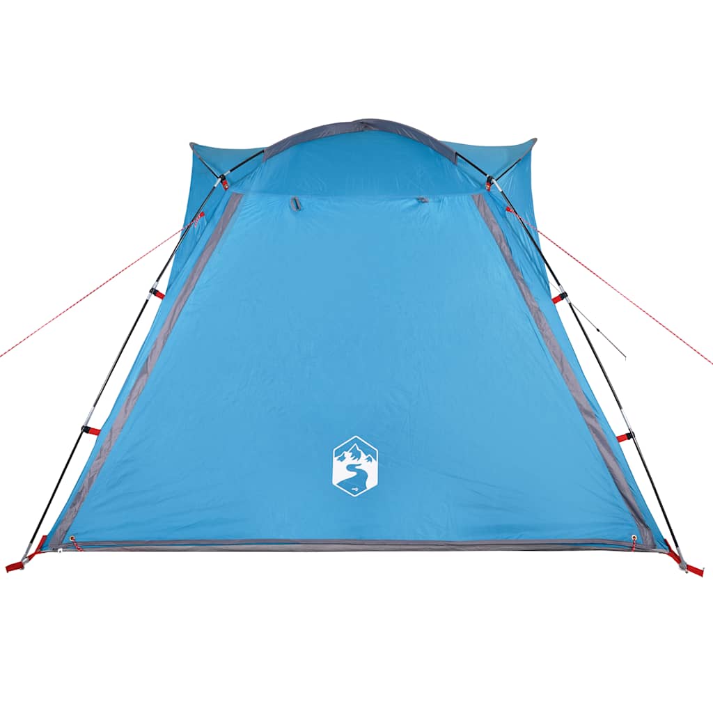 Camping tent, blue, four-person, waterproof