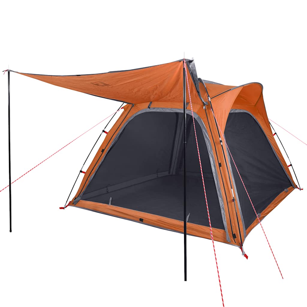 Camping tent, grey/orange, four-person