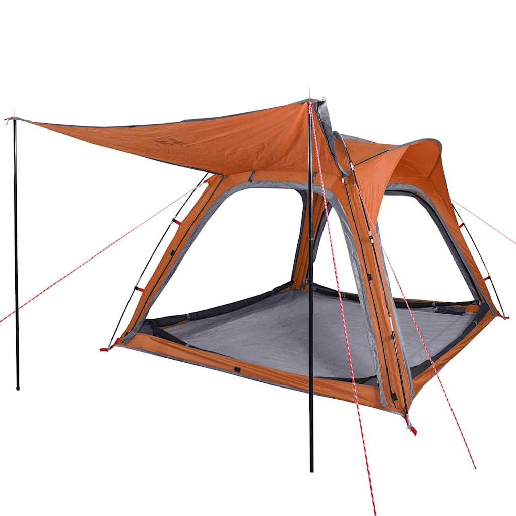 Camping tent, grey/orange, four-person