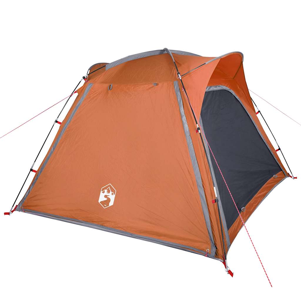 Camping tent, grey/orange, four-person