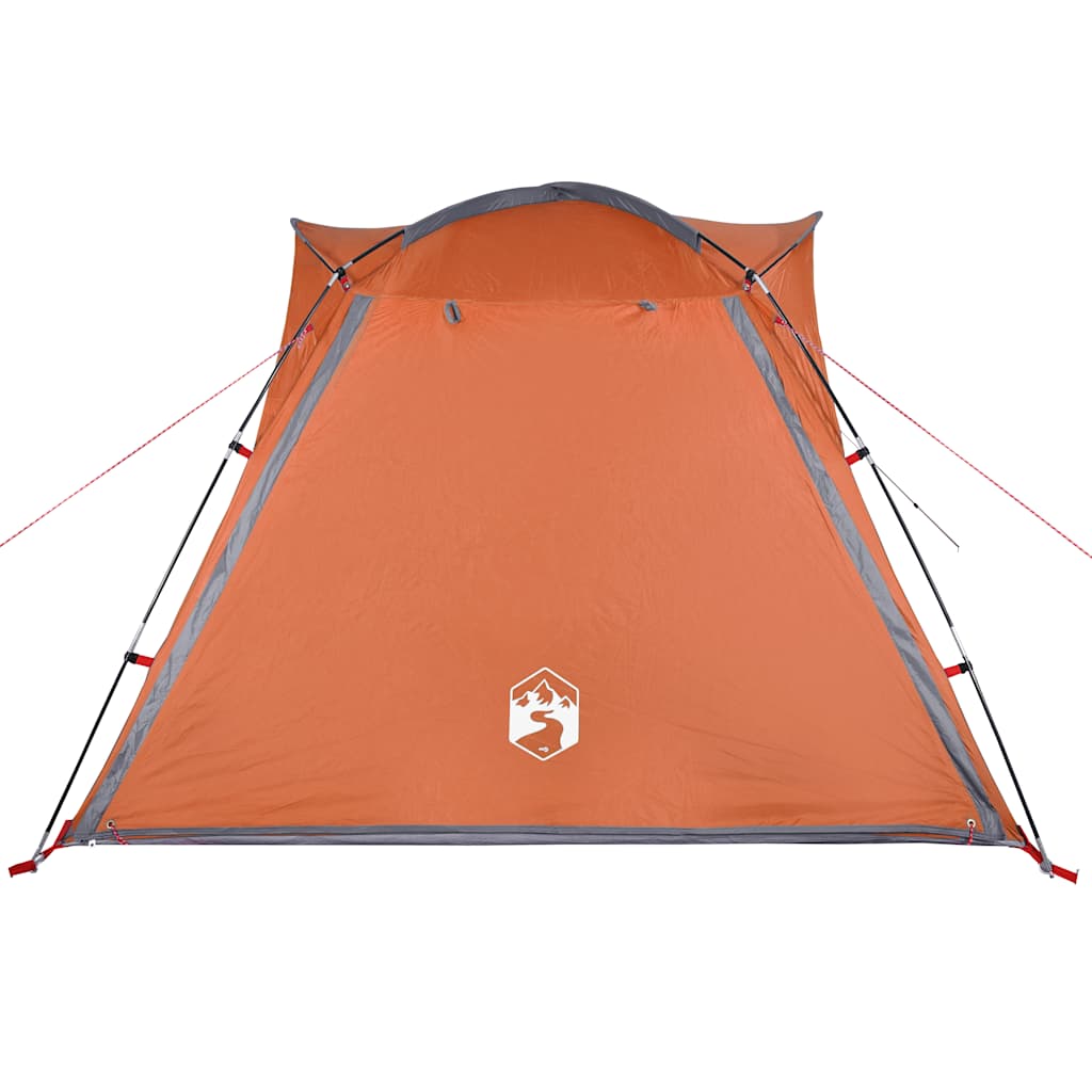 Camping tent, grey/orange, four-person