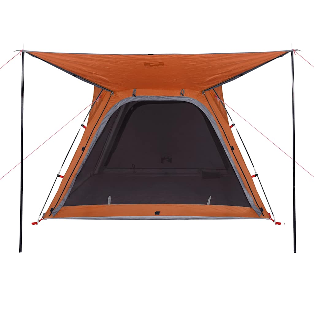 Camping tent, grey/orange, four-person