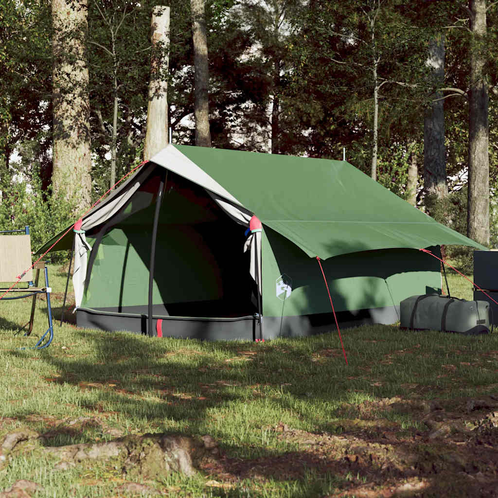 Camping tent, green, two-person, waterproof
