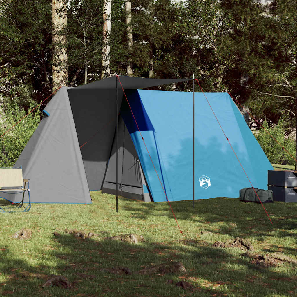 Camping tent, blue, 3-person, waterproof