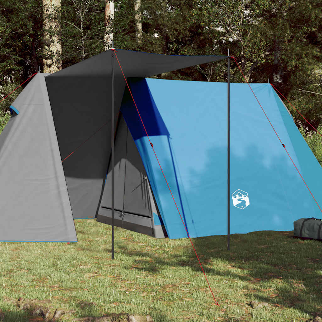 Camping tent, blue, 3-person, waterproof