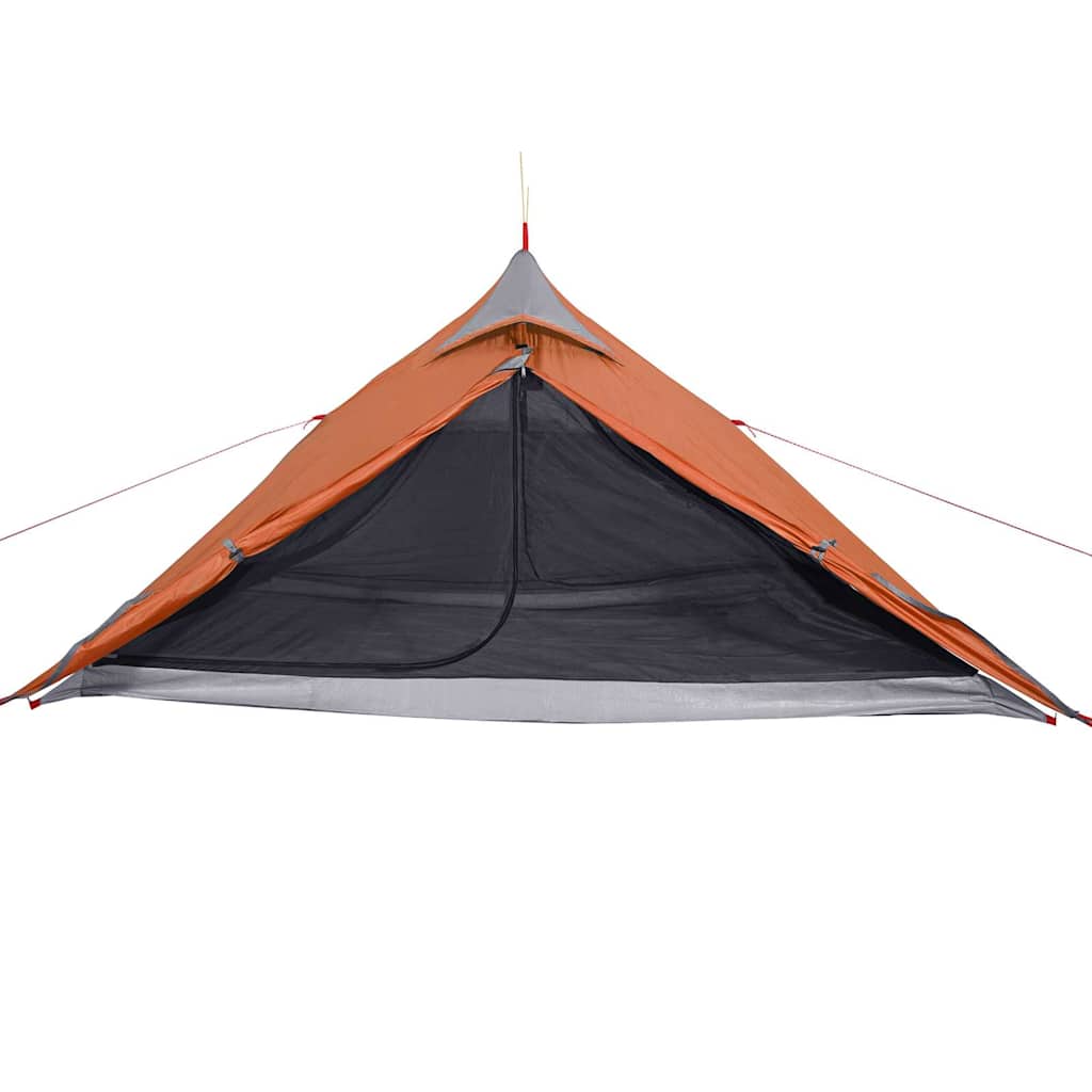 Kabanti palapinė, oranžinė, vienvietė, tipi dizaino