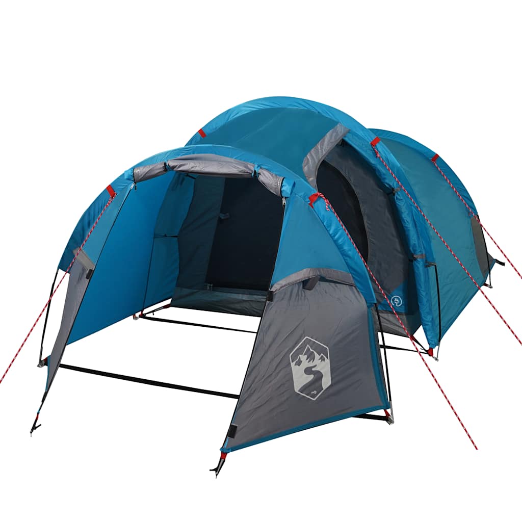 Camping tent, blue, 3-person, tunnel