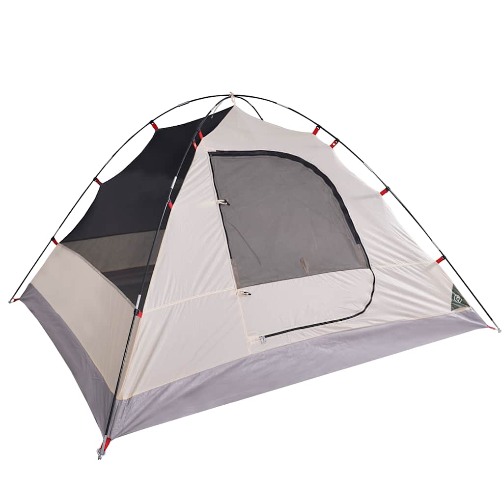 Camping tent, green, three-person, dome-shaped