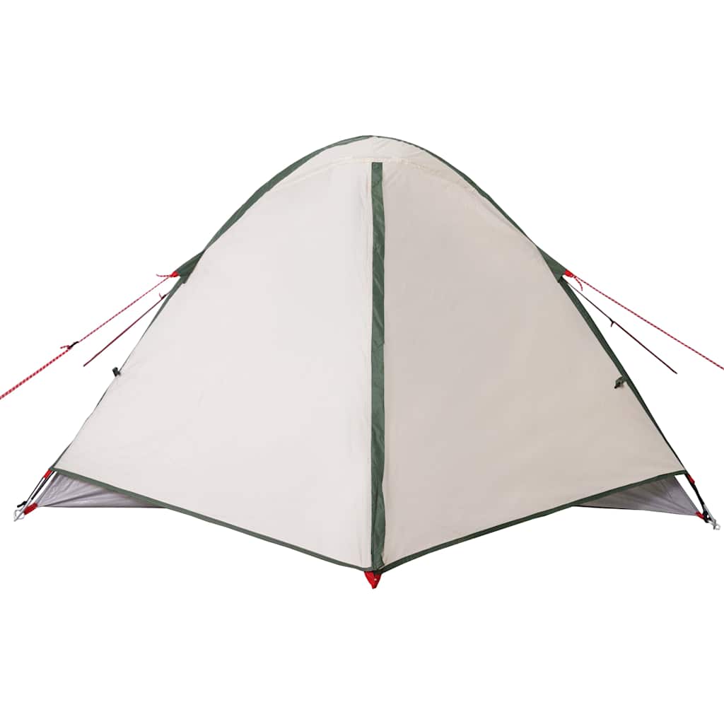 Camping tent, green, three-person, dome-shaped