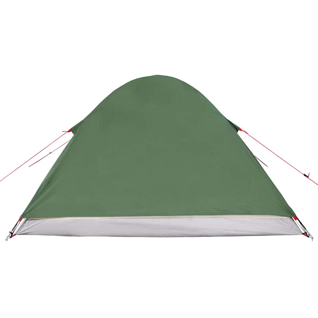 Camping tent, green, three-person, dome-shaped