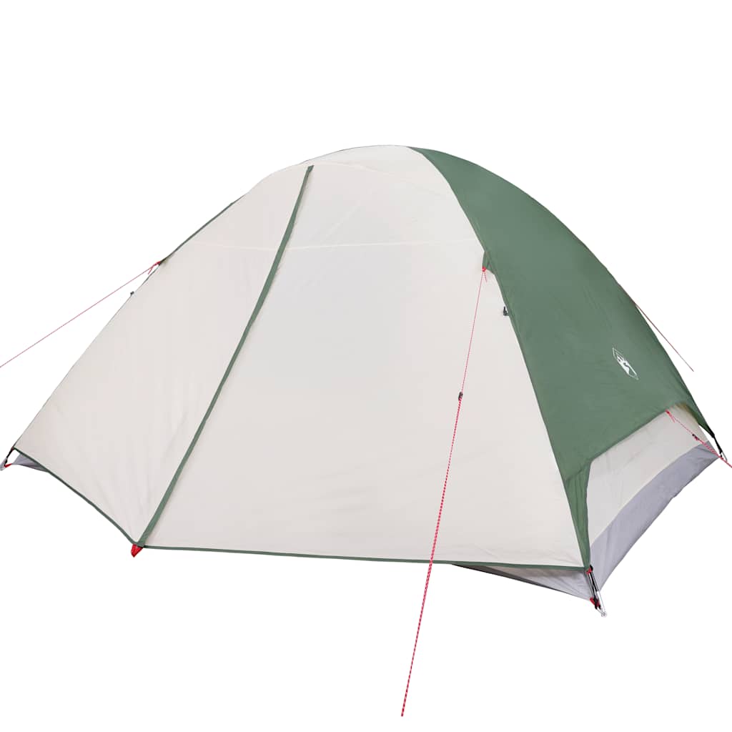 Camping tent, green, six-person, dome-shaped