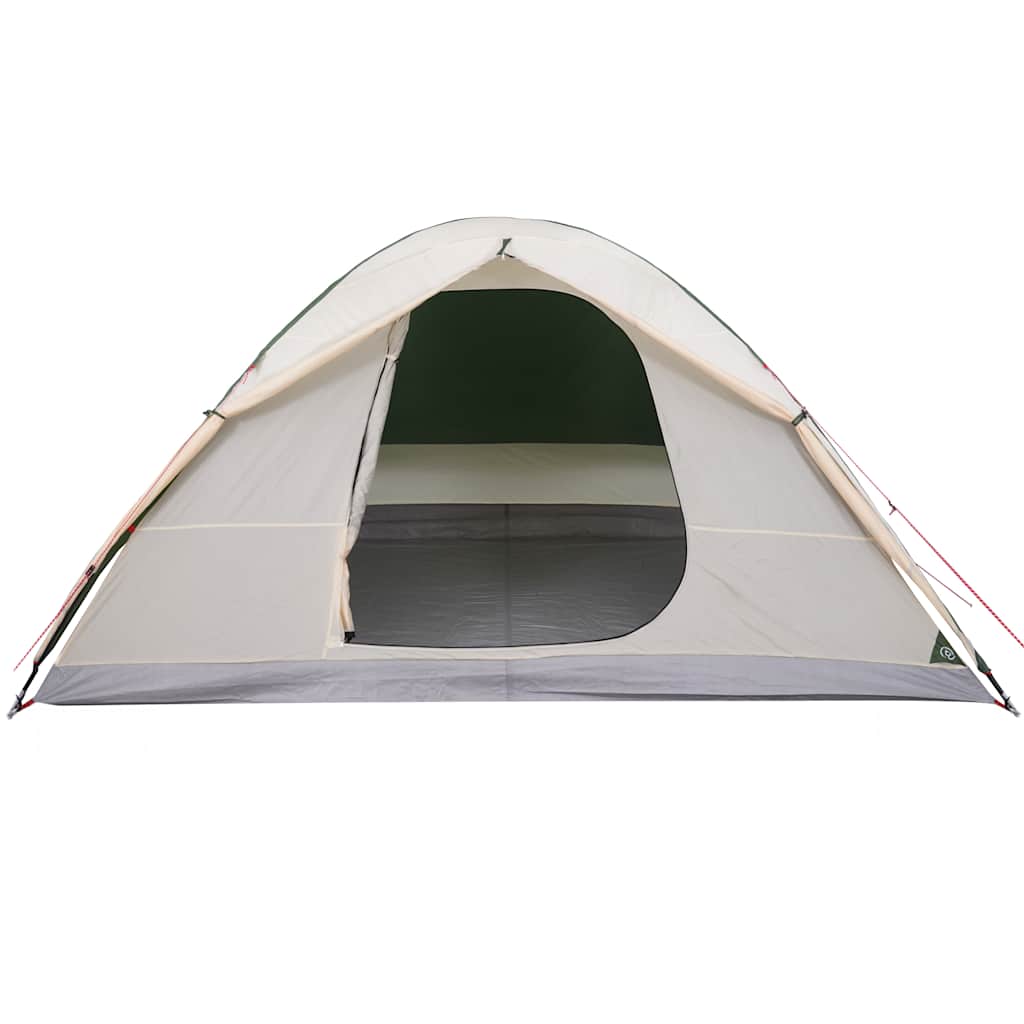 Camping tent, green, six-person, dome-shaped