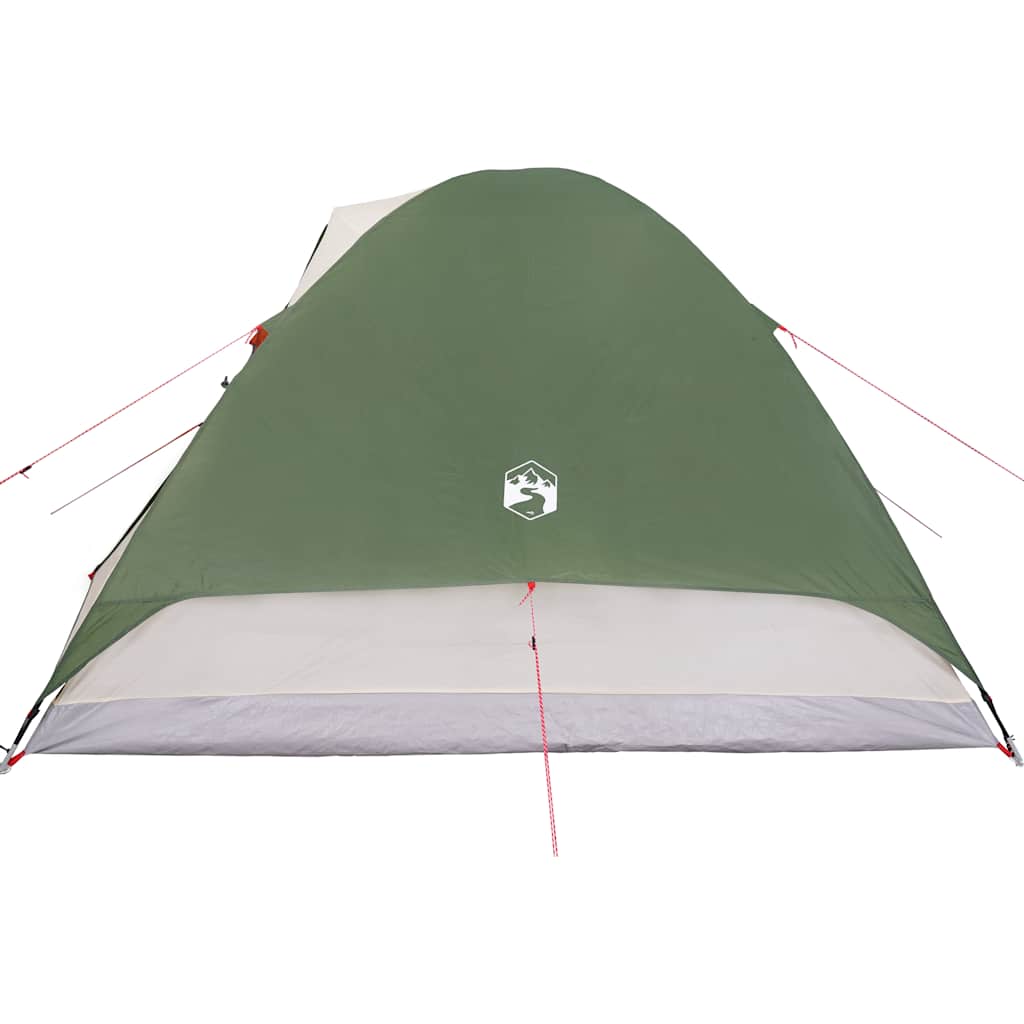 Camping tent, green, six-person, dome-shaped