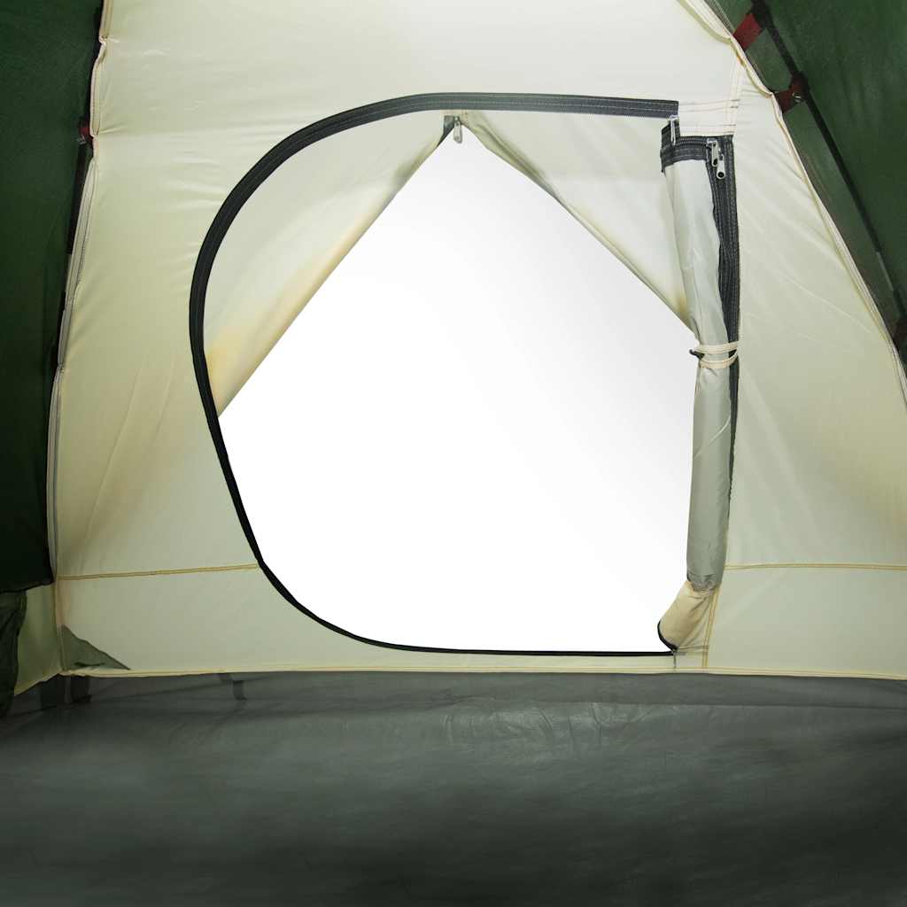 Camping tent, green, six-person, dome-shaped