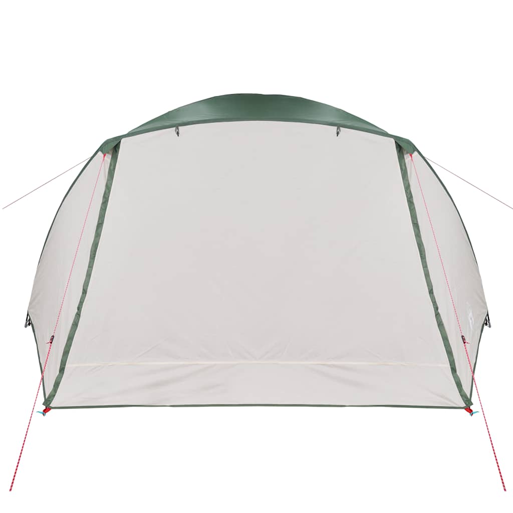 Camping tent with an awning, green, six-person