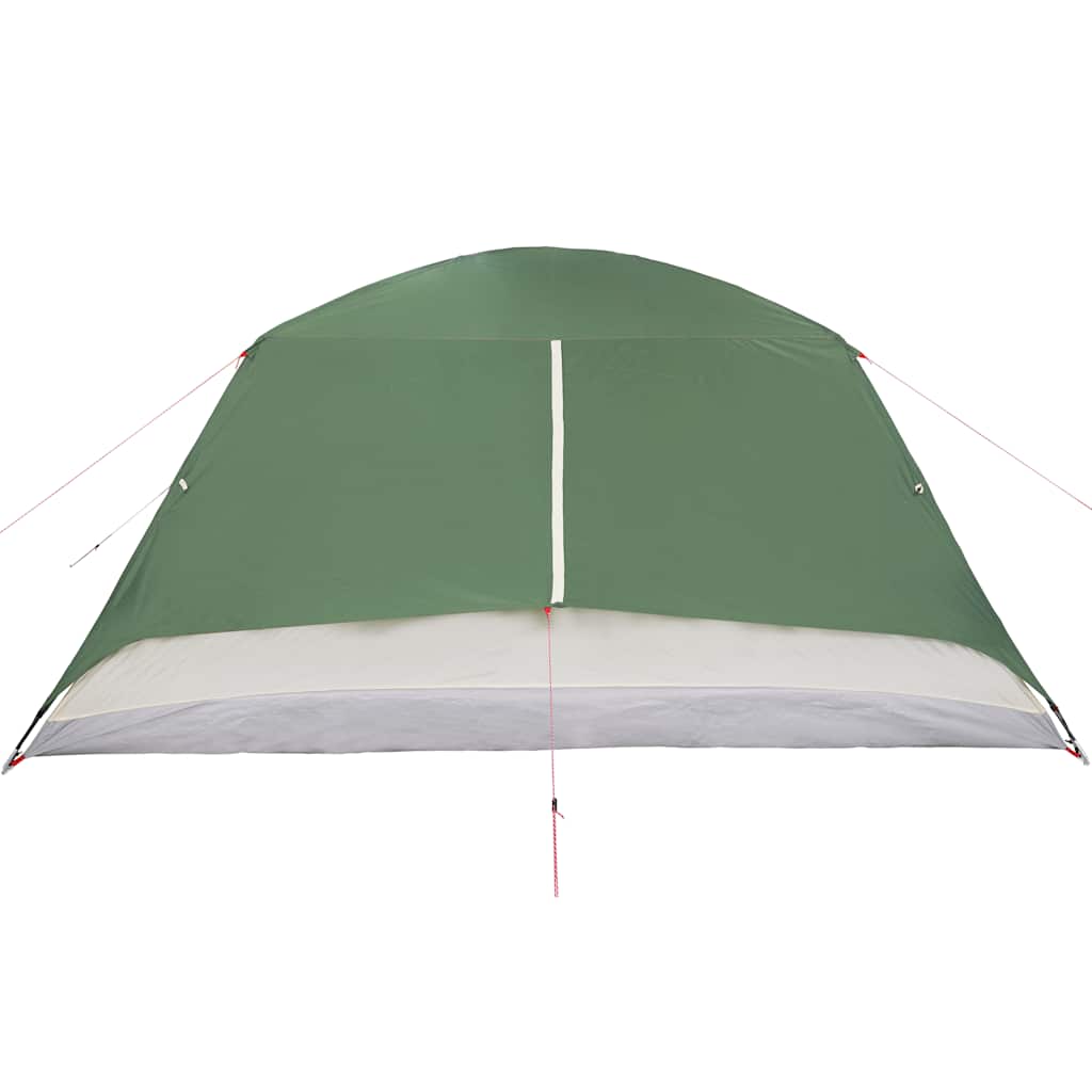 Camping tent with an awning, green, six-person