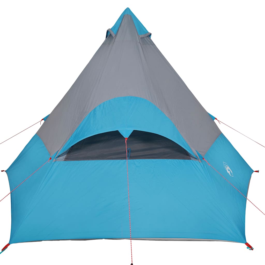 Camping tent, blue, 7-person, teepee design