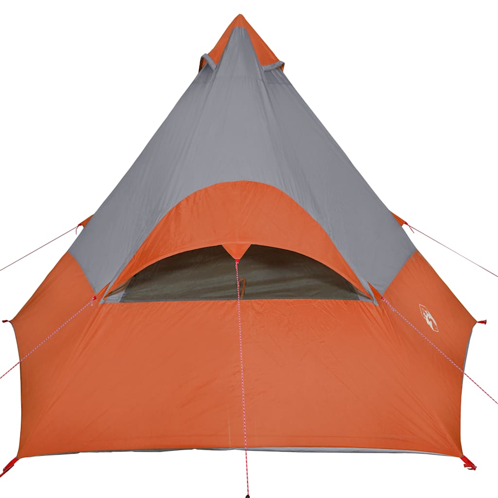 Stovyklavimo palapinė, oranžinė, septynvietė, tipi dizaino