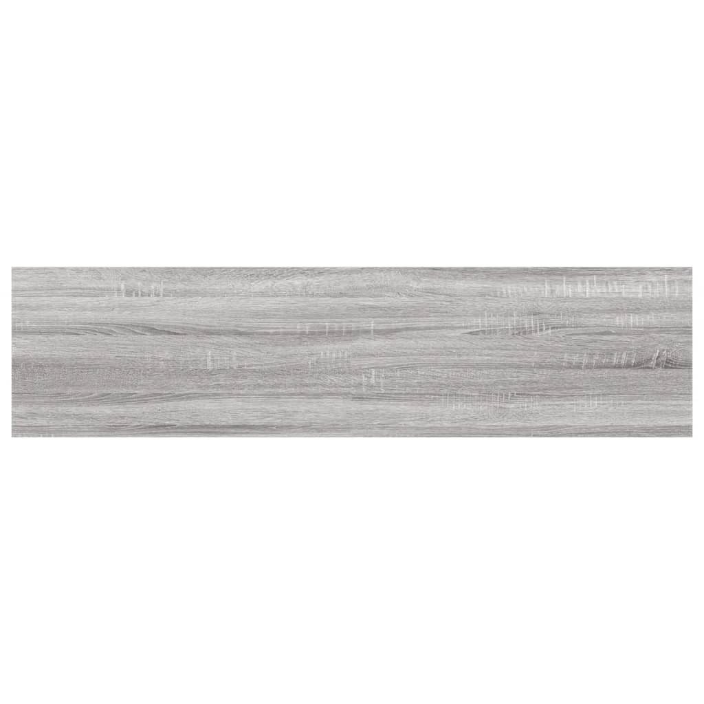 Sieninės lentynos, 4vnt., pilkos ąžuolo, 40x10x1,5cm, mediena