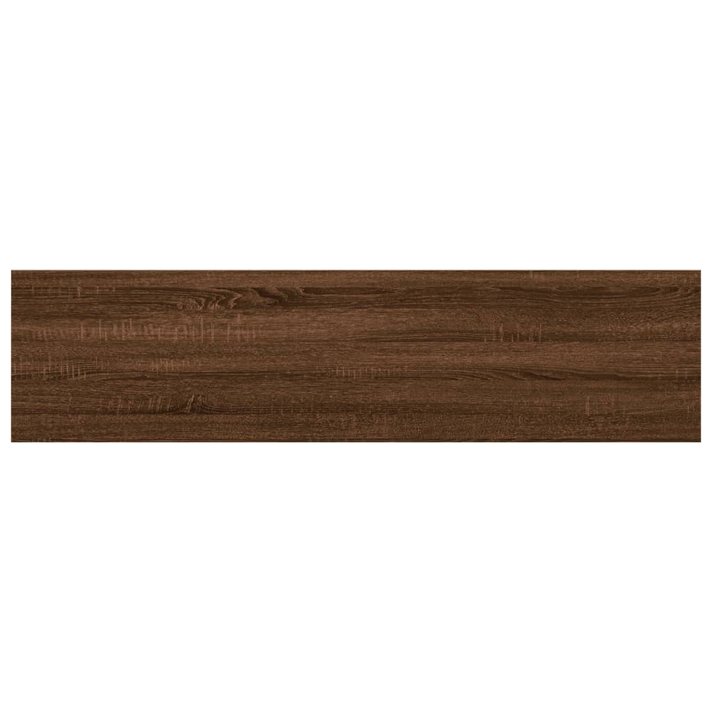 Sieninės lentynos, 4vnt., rudos ąžuolo, 40x10x1,5cm, mediena
