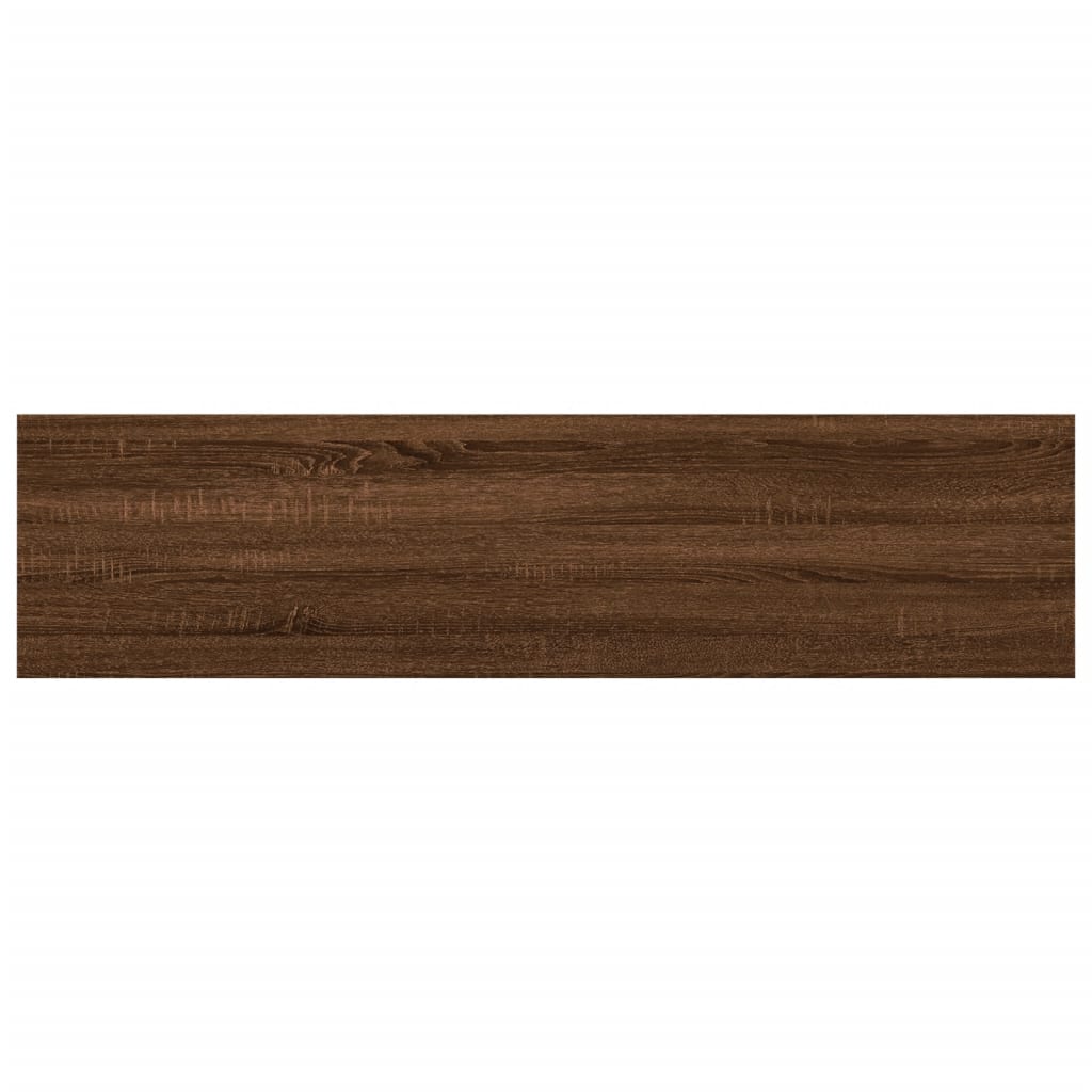 Sieninės lentynos, 8vnt., rudos ąžuolo, 40x10x1,5cm, mediena