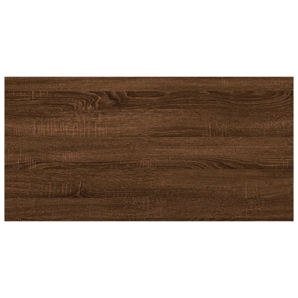 Sieninės lentynos, 4vnt., rudos ąžuolo, 40x20x1,5cm, mediena