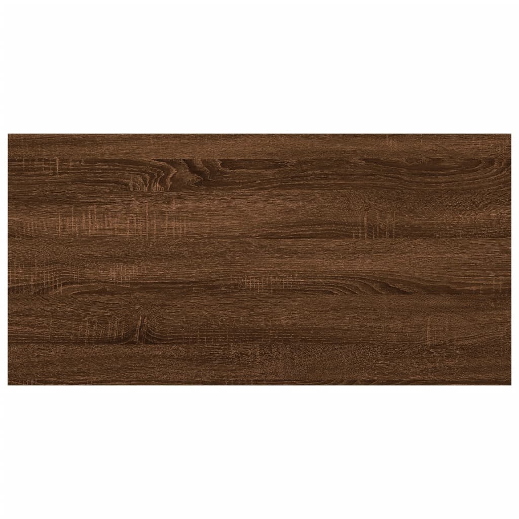 Sieninės lentynos, 8vnt., rudos ąžuolo, 40x20x1,5cm, mediena