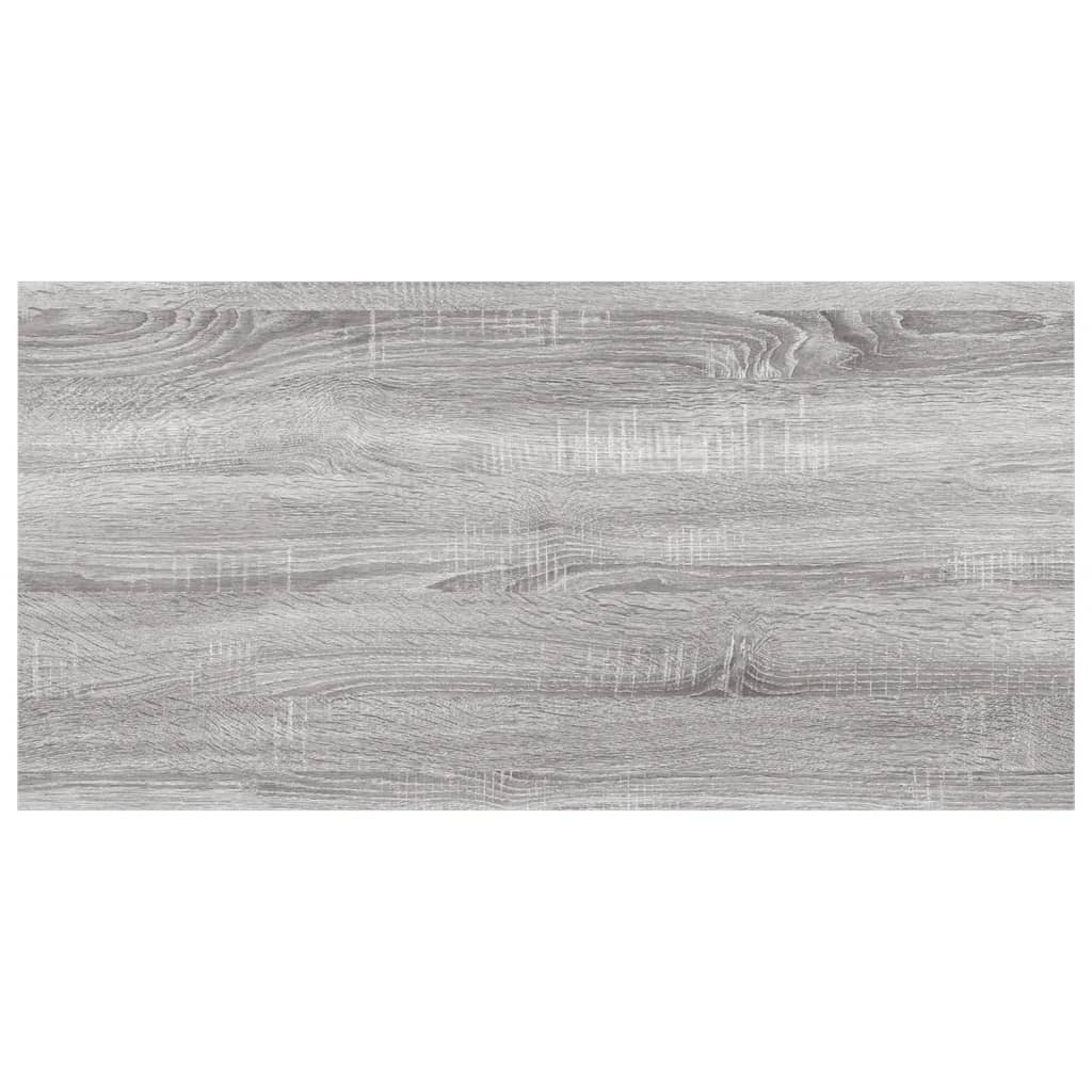Sieninės lentynos, 4vnt., pilkos ąžuolo, 60x20x1,5cm, mediena