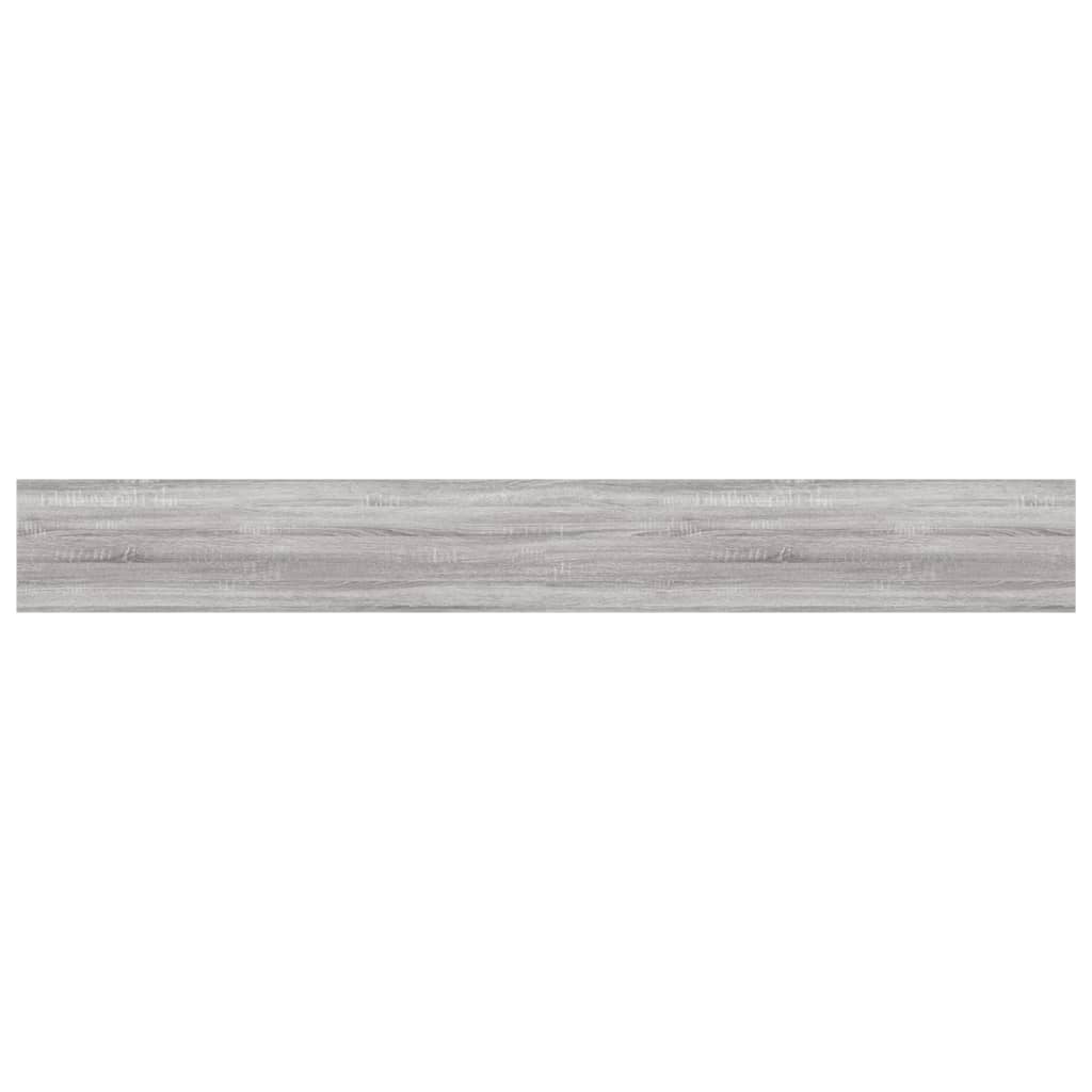 Sieninės lentynos, 4vnt., pilkos ąžuolo, 80x10x1,5cm, mediena