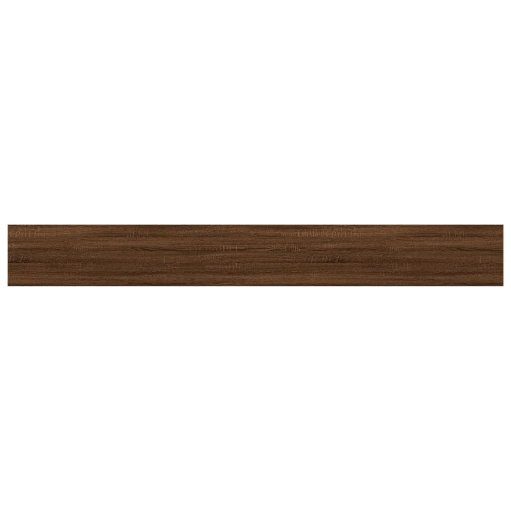 Sieninės lentynos, 4vnt., rudos ąžuolo, 80x10x1,5cm, mediena