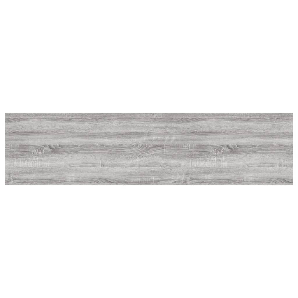 Sieninės lentynos, 4vnt., pilkos ąžuolo, 80x20x1,5cm, mediena