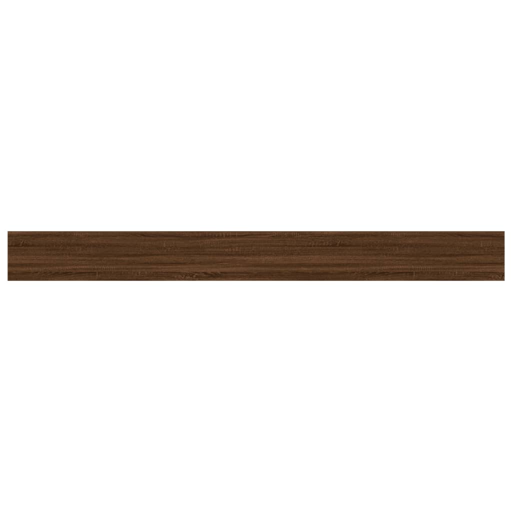 Sieninės lentynos, 4vnt., rudos ąžuolo, 100x10x1,5cm, mediena