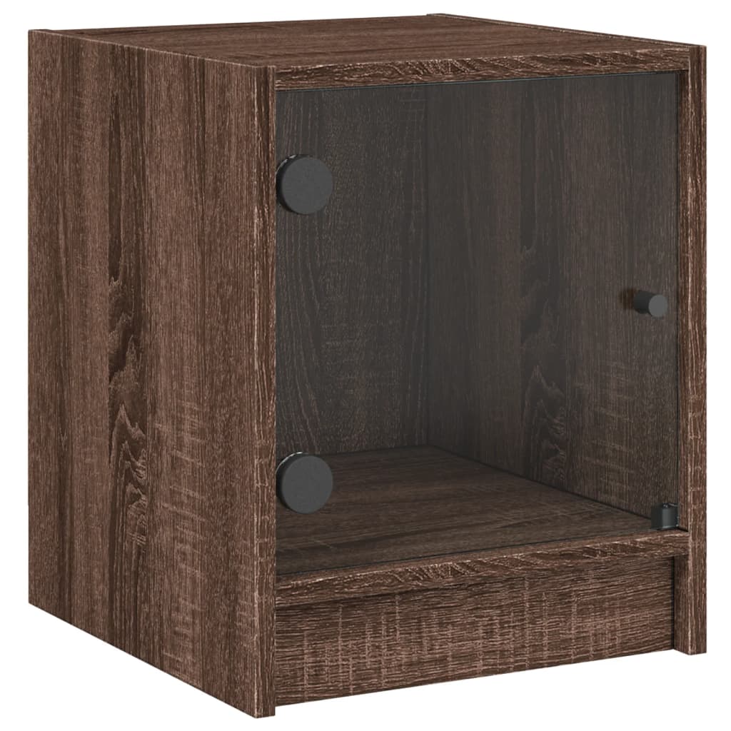 Bedside tables with doors, 2 pcs., brown, 35x37x42cm