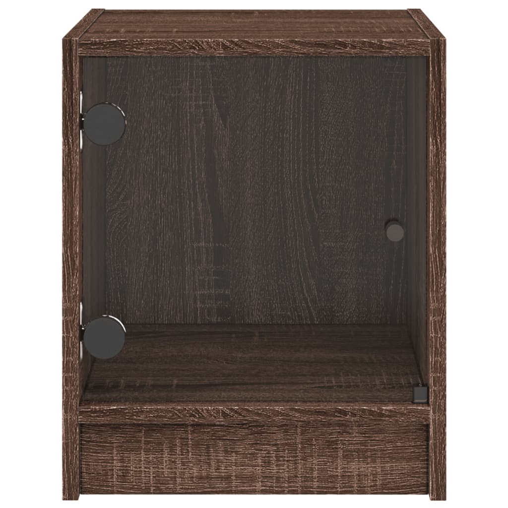 Bedside tables with doors, 2 pcs., brown, 35x37x42cm