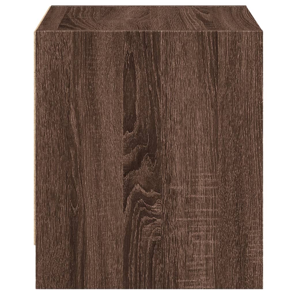 Bedside tables with doors, 2 pcs., brown, 35x37x42cm