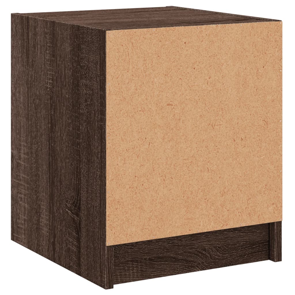 Bedside tables with doors, 2 pcs., brown, 35x37x42cm