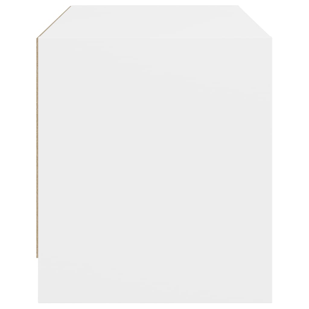 TV cabinet with glass doors, white, 68x37x42cm
